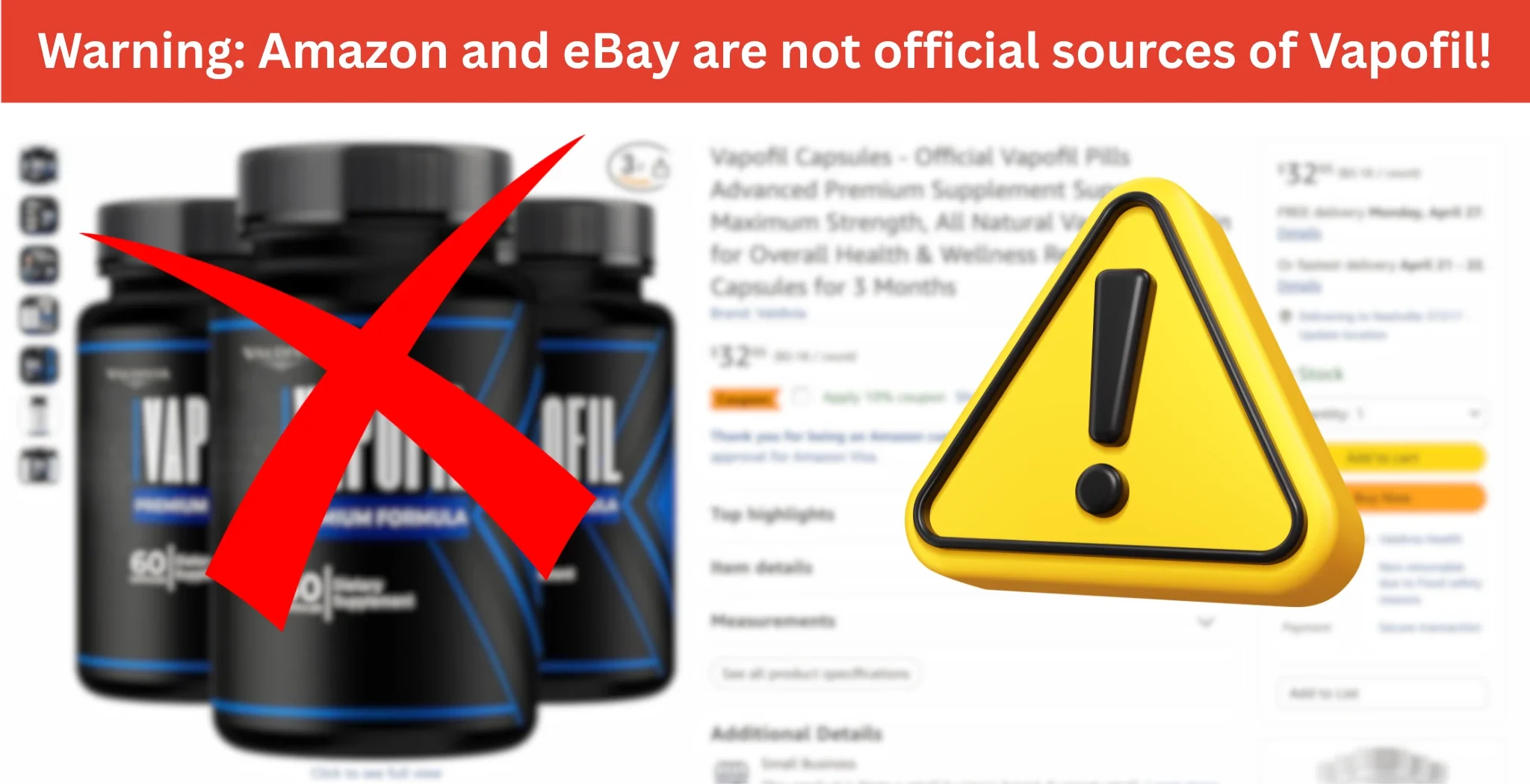 Amazon and ebay is not the official webisite for NeuroSalt!